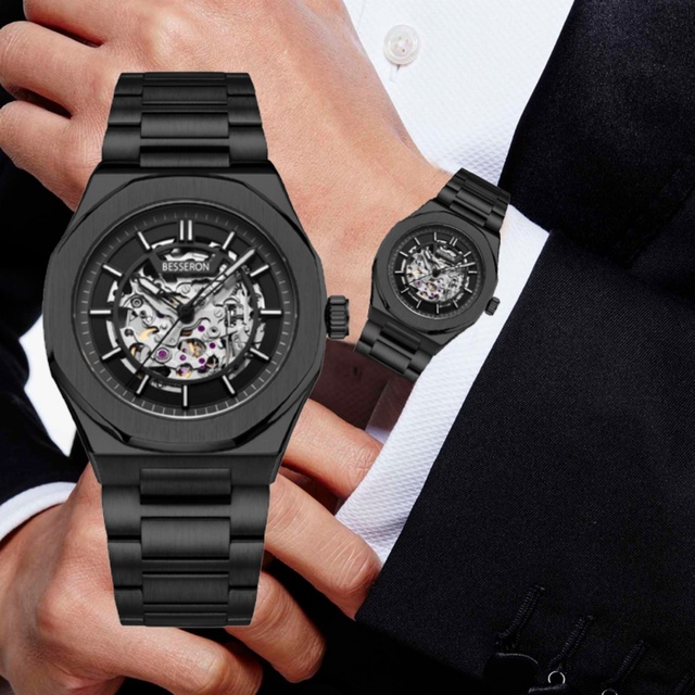 New Stainless Steel Miyota Automatic Mechanical Watch 5BAR Water Resistant Business Style Men's