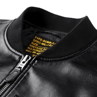 Blouson Bomber Vintage Homme Haute Qualité, Coupe Ample, Style Moto, Coupe-Vent, Chaud, en Cuir PU, Fermeture Éclair, Hiver, Uniforme de Baseball, Rembourré Coton