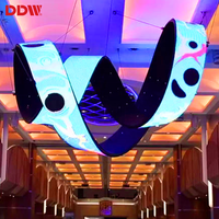 Écran LED circulaire flexible d'intérieur, écran LED rond incurvé, écran LED souple, résolution de 2,5 mm, luminosité de 1000-1200 cd/m²