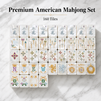 Jeu de Mahjong Américain 160 Tuiles Acryliques Pliables Thème Perle Royale Moderne de Luxe Durable Écologique 4