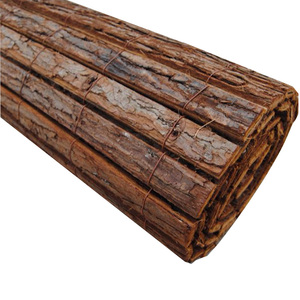 Panneaux de clôture en écorce d'arbre naturels pour décoration de jardin, clôture en bois rustique, écran de confidentialité extérieur écologique - Product Image 1