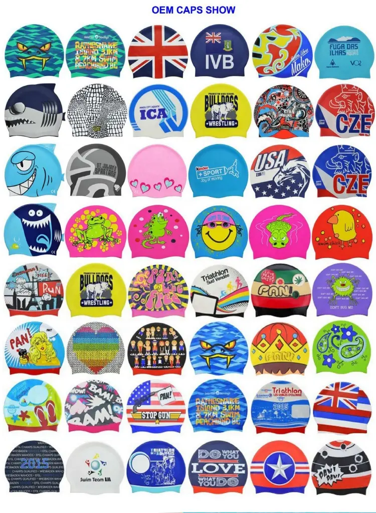 OEM логотип заказчика, печатная Водонепроницаемая силиконовая шапочка для плавания, оптовая продажа, Плавательные Шапочки для водных видов спорта 2022
