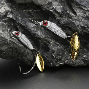 JOHNCOO Weighted Swimbait <strong>Hooks</strong> with Blade Attachment Fishing Lures Jig Heads Weighted Twistlock Crankbait Fishing Spinner Bait - Product Image 6