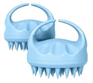 Exfoliante para el Cuero Cabelludo, Masajeador de Cuero Cabelludo, Cepillo para Champú, Cepillo para Cabello Húmedo y Seco, Exfoliante para el Cuero Cabelludo con Cerdas de Silicona Suave - Product Image 1