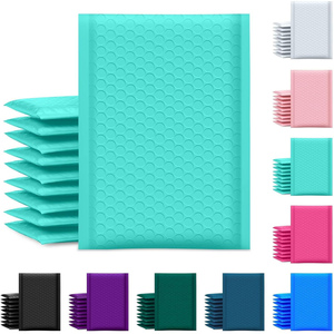 Small Business Wholesale <b>Padded</b> Mailers Simply Peel & Seal Strong & Durable Construction Green Custom Logo Bubble Mailer Bags - Product Image 1