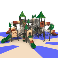 Équipement de terrain de jeu extérieur pour enfants, toboggan et balançoire, construction en acier galvanisé, capacité de 500 kg pour les enfants de 3 à 12 ans