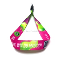 Bracelet RFID personnalisé en tissu pour événements sportifs et festivals de musique, avec logo sur mesure et puce NFC