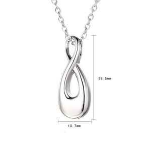 खोखले आंसू-ड्रॉप स्टेनलेस स्टील स्मारक अंतिम संस्कार के लिए पालतू जानवरों के बालों की अस्थियां लटकी गई हैं - Product Image 6