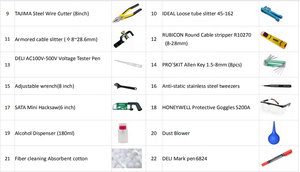 GOVO-Medidor de potencia de fibra óptica, kit de herramientas de <span class=keywords><strong>empalme</strong></span> de cable, 29 unidades - Product Image 4