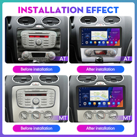 Pour FORD Focus 2004-2011 avec boîte de vitesses manuelle, autoradio Android 9 pouces, double DIN, octa-core, quad, stéréo de voiture, GPS, navigation