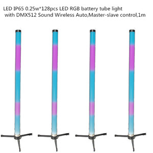 พร้อมเคสชาร์จ IR รีโมท 128PCS <span class=keywords><strong>X</strong></span> 0.25W กันน้ํา RGB/RGBW ไร้สาย DMX หลอดไฟ LED แบตเตอรี่ดําเนินการ - Product Image 5