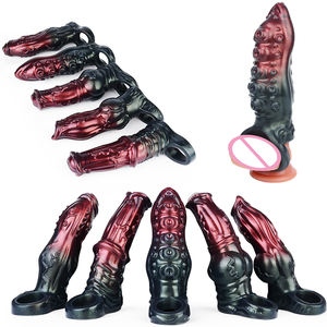 NNSX Funda para Pene Grande con Forma de Caballo, Funda Hueca para Alargamiento de Pene, Funda de Silicona Reutilizable, Anillo para Pene con Nudo, Extensor de Pene, Juguetes Sexuales para Hombres - Product Image 1