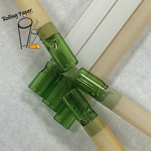 Tubo de Papel para Fumar de Alta Calidad, Sin Blanquear, Personalizado, Blanqueado, 10 mm x 30 mm, Tubo de Papel para Fumar con Boquilla de Vidrio Verde - Product Image 2