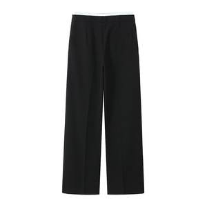 GX20215 all'ingrosso di abbigliamento di moda Boutique a vita media <span class=keywords><strong>pantaloni</strong></span> dritti tinta unita <span class=keywords><strong>Slim</strong></span> <span class=keywords><strong>Fit</strong></span> Casual <span class=keywords><strong>pantaloni</strong></span> <span class=keywords><strong>donna</strong></span> - Product Image 4