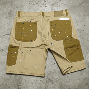 Shorts cargo en toile pour homme, taille mi-haute, motif imprimé, style workwear, boutonnés, pour l'été - Product Image 5