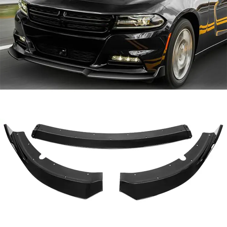 Car Front Bumper Lip Diffuser Splitters Body Kit Scratch Protector Auto Plastic Accessories For Dodge Charger SRT 2015-2021