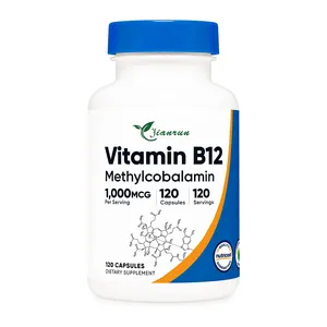 最大強度ビタミンB12栄養補助食品エネルギー代謝サポート60日供給ビタミン複合体ソフトジェル