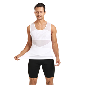 Gilet de mise en forme du corps <span class=keywords><strong>pour</strong></span> <span class=keywords><strong>hommes</strong></span> haute maille élastique <span class=keywords><strong>corset</strong></span> mince vente directe d'usine haut <span class=keywords><strong>abdominal</strong></span> façonnant la poitrine - Product Image 2