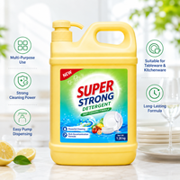 Liquide vaisselle ménager OEM écologique antibactérien multi-usages formule sûre puissant dégraissant jetable