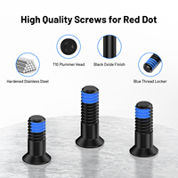 Vis de fixation pour viseur point rouge M4-6.2mm, compatibilité universelle, lot de 9 pièces