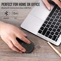 Design de mode molette de défilement sans fil bt souris tactile rechargeable pour MAC PC Windows