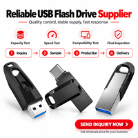 Set Combo Flash Drive USB Baru 128GB/256GB Tiga Model Paket dengan Garansi 1 Tahun Antarmuka USB 3.0/3.1/2.0