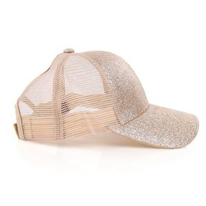 Women Curved Brim Ponytail Baseball <b>Cap</b> 100% Cotton Acrylic Mesh Breathable Sun Protection Summer Outdoor <b>Peaked</b> Hat - Product Image 4