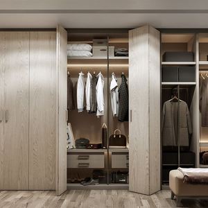 Armario de Dormitorio Moderno Convertible de Madera con Luces LED, Muebles para el Hogar, Construcción de MDF, Diseño Simple, Almacenamiento de Armario - Product Image 2