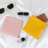 Sacs à cosmétiques multi-usages Fermeture à éclats Sac en cuir PU Mini sac Portable Sac en cuir imperméable Étui à rouge à lèvres Étui pour écouteurs Pochette