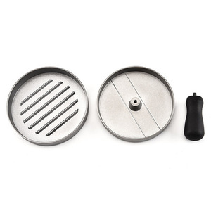 Aluminum Non-stick Eco-Friendly Mirror Polish Silver Simple Design Stuffed Burger Press Hamburger Patty Maker with <b>Wax</b> <b>Paper</b> - Product Image 5