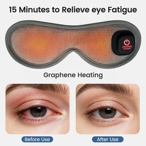 Masque pour les yeux chauffant en satin de soie pour le sommeil Masque Eey amovible avec compresse chaude et batterie au lithium sans fil pour les voyages et <span class=keywords><strong>la</strong></span> <span class=keywords><strong>nuit</strong></span> - Product Image 2