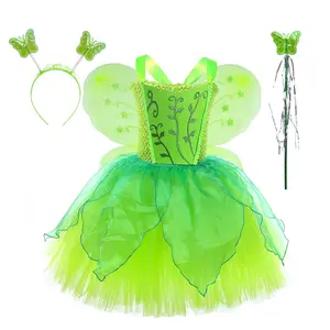 BAIGE nuovo arrivo Tutu abito da principessa per bambini principessa abito da ballo di lusso fiore ragazza festa farfalla Costume Cosplay fata