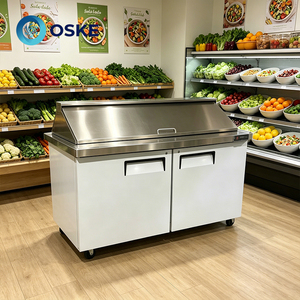 Réfrigérateur de bar à salades en acier inoxydable, unité de refroidissement, vitrine alimentaire, armoire mobile pour hôtel, buffet, service de traiteur, salle à manger - Product Image 5