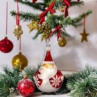 Ornements de Noël en verre personnalisables de haute qualité avec impression UV pour décorations festives et de fête