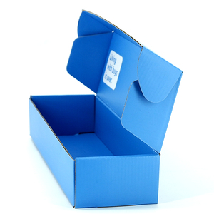 Boîtes d'expédition en papier personnalisées, robustes, bleues, avec logo imprimé, en gros, à bas prix, pour la logistique - Product Image 5