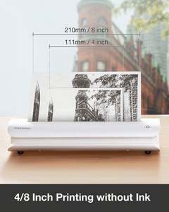 <span class=keywords><strong>Impresora</strong></span> Portátil Inalámbrica <span class=keywords><strong>Paperang</strong></span> F1S con Bluetooth, <span class=keywords><strong>Impresora</strong></span> Térmica de Viaje A4 de 300dpi con Impresión sin Tinta de 4/8 Pulgadas - Product Image 3