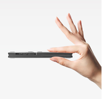 ZYQ 3-in-1 Keyboard Mekanik Lipat dengan Touchpad, Mini Nirkabel Terkecil untuk Laptop, Mendukung Pengisian Daya Nirkabel Melalui USB Type (Baru)