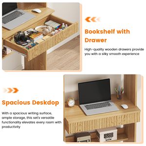 Großhandel Moderne Heimbüro-Möbel Computertisch mit Aufsatzregal und Pegboard-Aufbewahrungsschrank Schreibtisch - Product Image 6