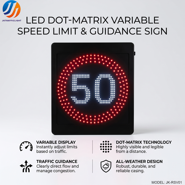 Highway Electronic Variable Speed Limit Board All Weather LED Radar Speed Display Traffic Guidance Variable Message Sign