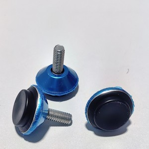 Xinhengxin Furniture Leg 6x15x25mm <b>Adjustable</b> Steel Blue Round Chair Feet Home Office Industrial Design Easy Installation - Product Image 4
