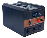 Station d'alimentation portable légère 2000W MPPT à onde sinusoïdale pure LiFePO4 2048Wh, batterie de secours d'urgence extérieure stable longue durée