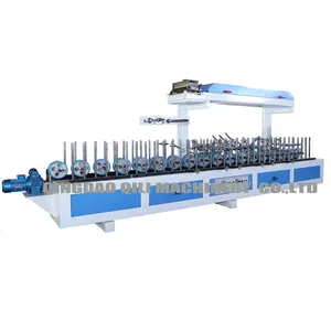 Woodworking Machinery Cold Glue PVC Veneer laminating Profile Wrapping Machine