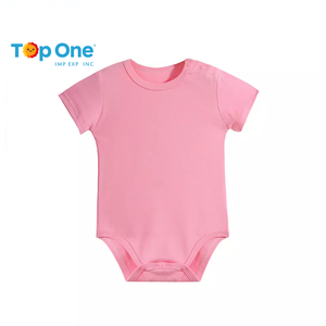 TopOne alta calidad 100% algodón peinado recién nacido ropa de bebé Lisa chaleco niña niño personalizado bebé mamelucos - Product Image 4