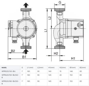 Pompe à <span class=keywords><strong>eau</strong></span> électrique de circulation booster pour salle de bain domestique WATERPRO haute pression 248w 220v 50hz - Product Image 4