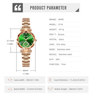 Montre Skmei 2718 Elegance personnalisée pour femme, bracelet en acier inoxydable, montre à quartz, fabricant de montres OEM pour commande en gros