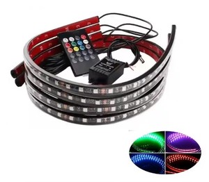 Tira de luces LED Flexible para chasis de coche, lámpara de ambiente decorativa con bajo brillo, RGB, Control remoto/aplicación, tira LED RGB - Product Image 1