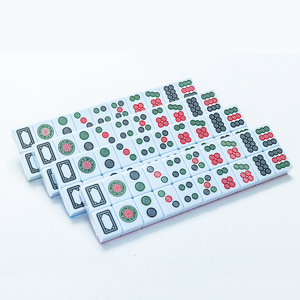 Handheld Mahjong Set Portable Melamine <b>Tiles</b> Green Blue Purple Pink For Chess Card Entertainment Universal Use - Product Image 4