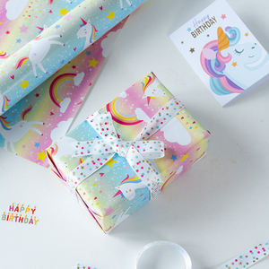 Nouveau papier d'emballage cadeau 50*70 cm 4 pièces par paquet Emballage de papier d'emballage personnalisé de marque - Product Image 6