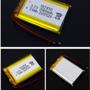 Venta caliente 3,7 V 2000mAh Batería <span class=keywords><strong>de</strong></span> polímero <span class=keywords><strong>de</strong></span> <span class=keywords><strong>litio</strong></span> recargable <span class=keywords><strong>de</strong></span> fábrica 103450 Bolsa Baterías <span class=keywords><strong>de</strong></span> iones <span class=keywords><strong>de</strong></span> <span class=keywords><strong>litio</strong></span> para electrónica digital - Product Image 2