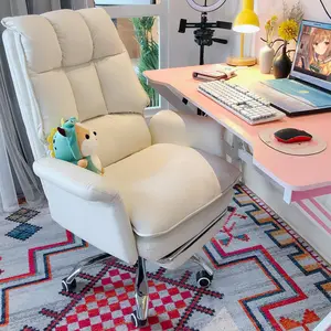 Nordic Minimalistisch Computer Home Draaistok Studiebureau Met Foot Pedal Boss 'S Stoel Leefbare Esports Sofa Zachte Zitting